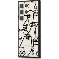 Abstract Line Art Black Clear