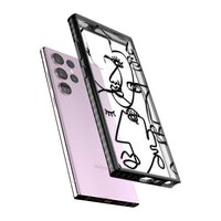 Abstract Line Art Black Clear