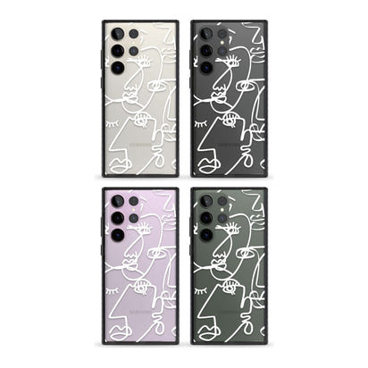 Abstract Line Art White Clear