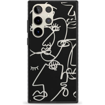 Abstract Line Art Clear Black