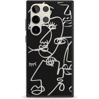 Abstract Line Art Clear Black