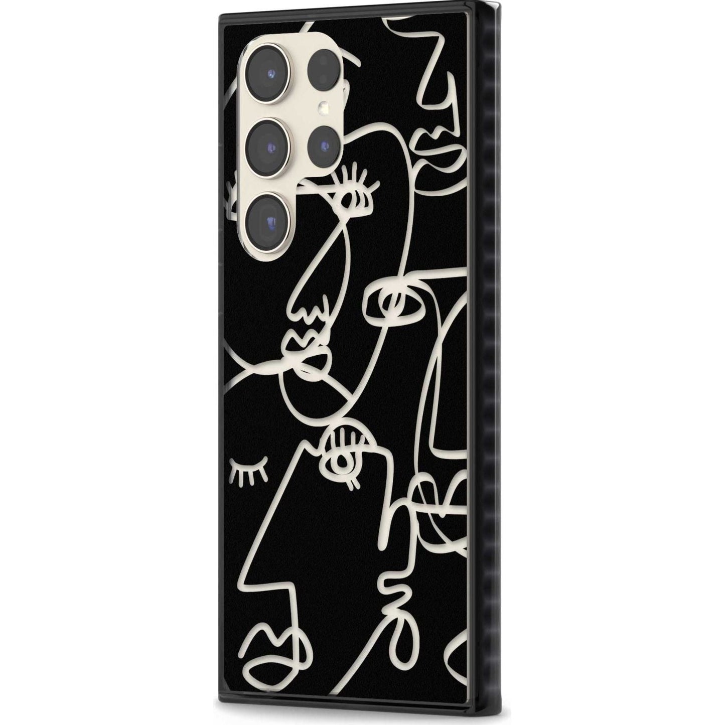 Abstract Line Art Clear Black