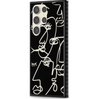 Abstract Line Art Clear Black