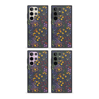 Grappe de feuilles de fleurs sauvages bleu marine