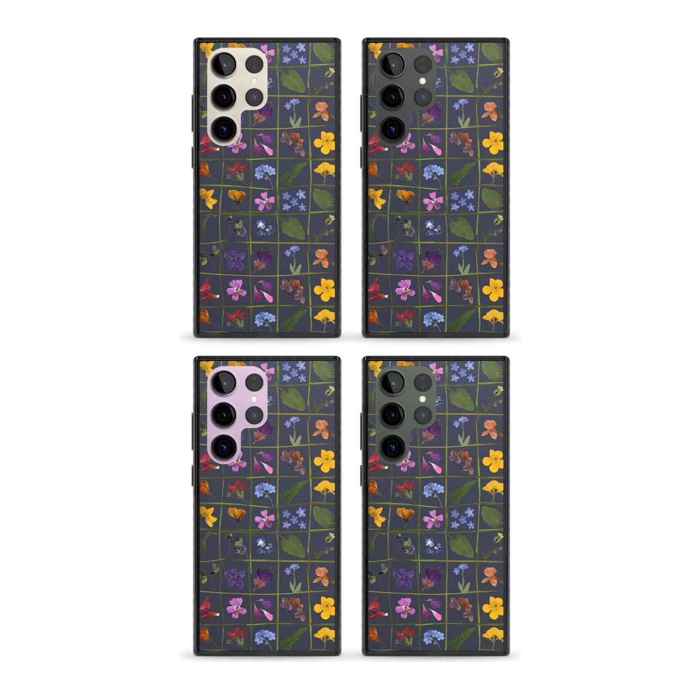 Grille de fleurs sauvages