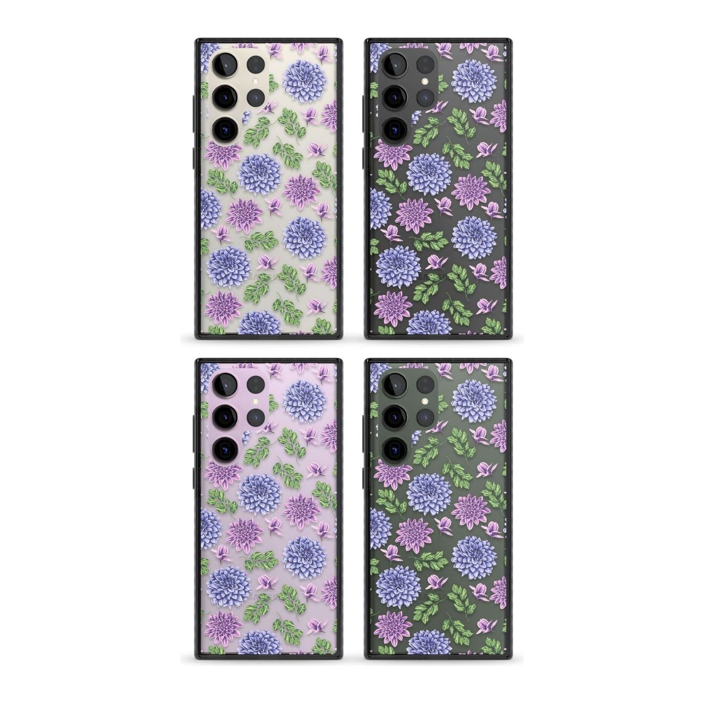 Purple Dahlias Floral