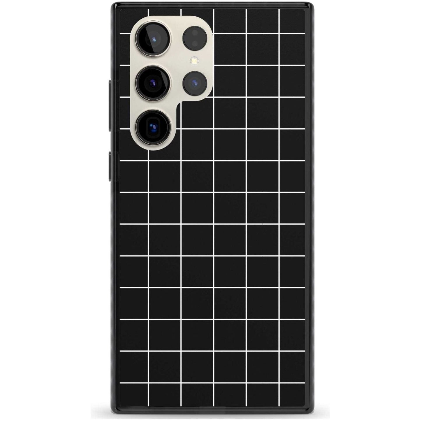 Minimalist Grid Pattern Black
