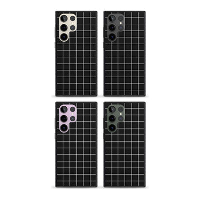 Minimalist Grid Pattern Black