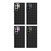 Minimalist Grid Pattern Black