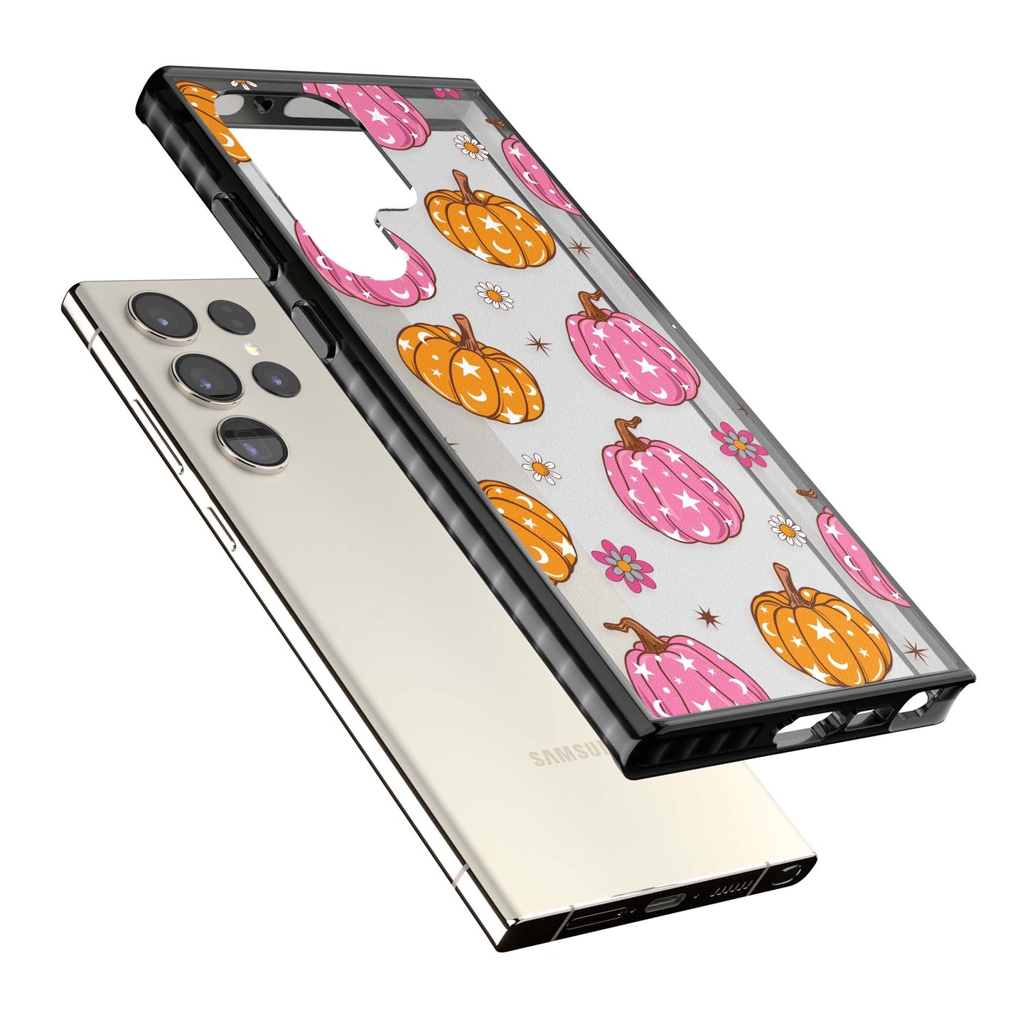 Motif de citrouilles Fleurs et Étoiles