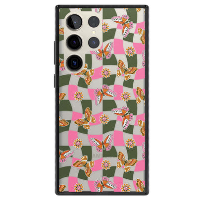 Wavy Butterfly Checked Pattern