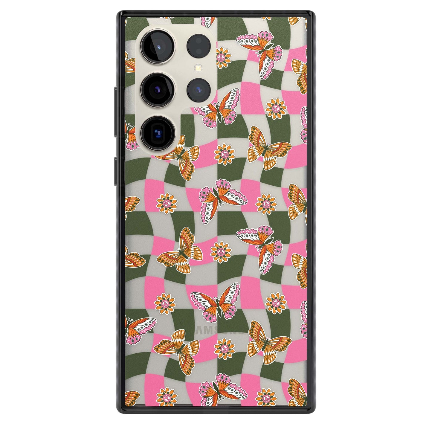 Wavy Butterfly Checked Pattern