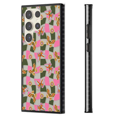 Wavy Butterfly Checked Pattern