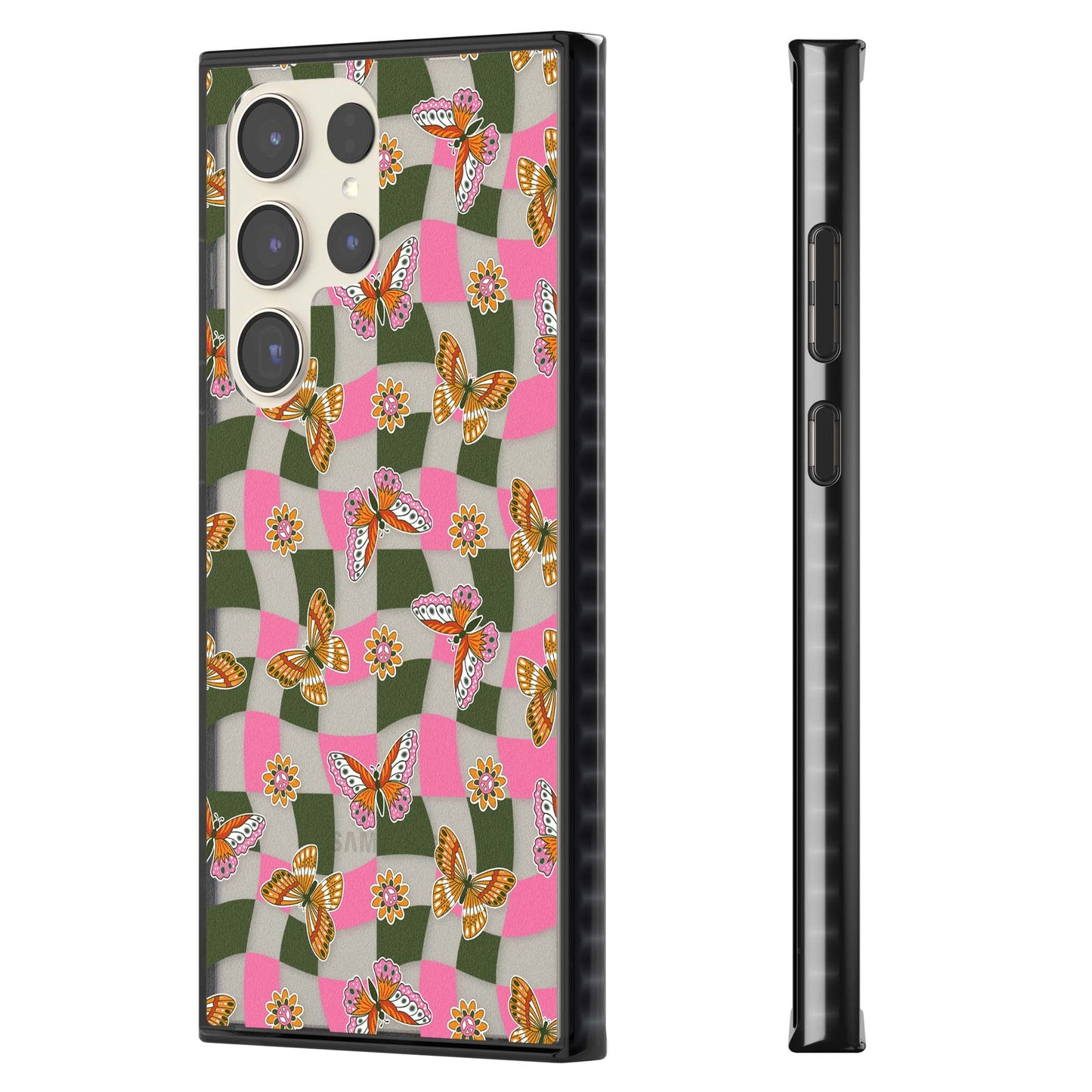 Wavy Butterfly Checked Pattern