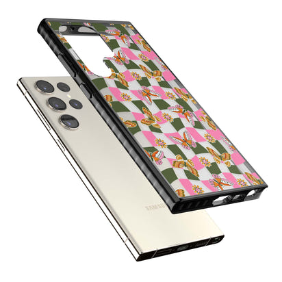 Wavy Butterfly Checked Pattern