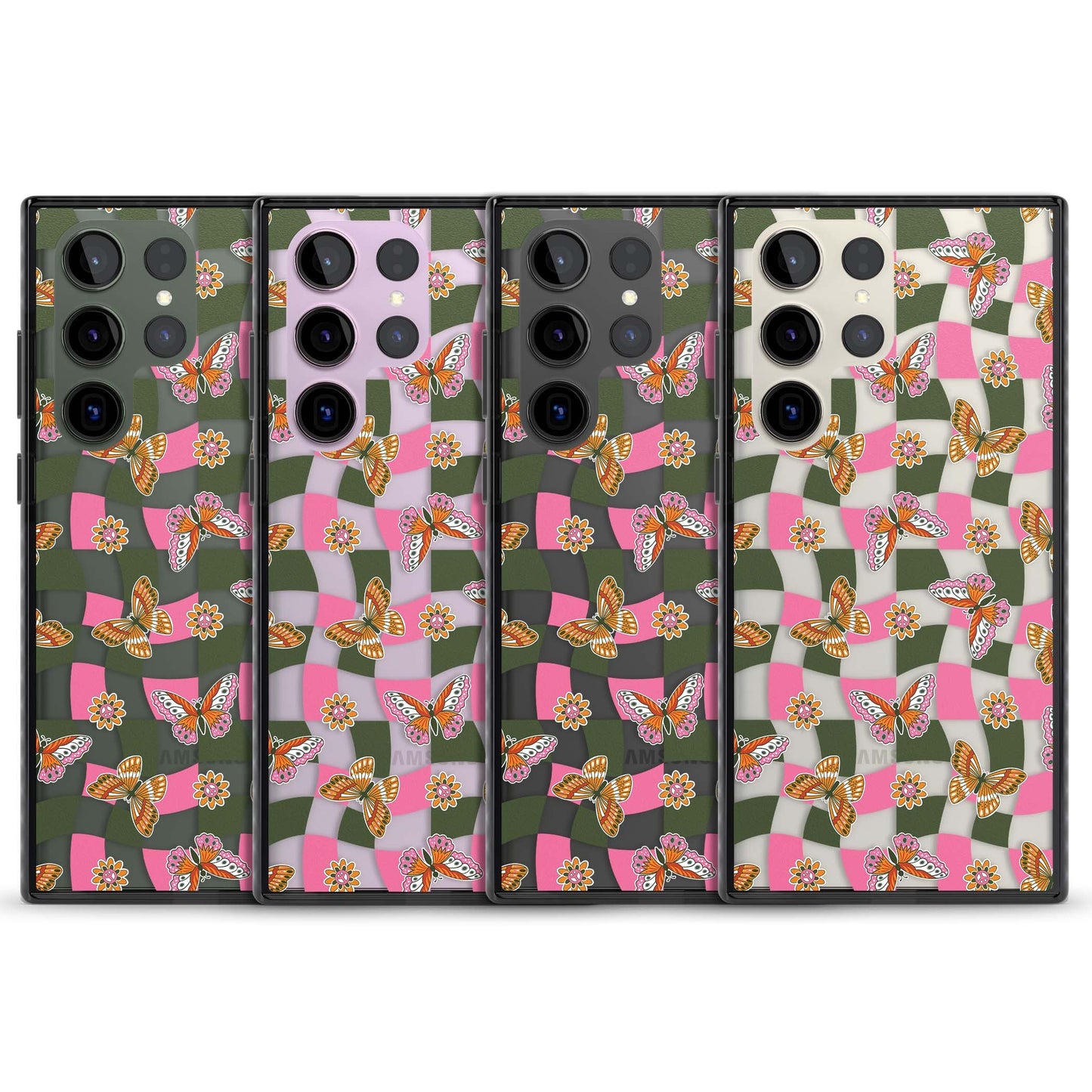 Wavy Butterfly Checked Pattern