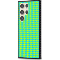 Neon Lime & Turquoise Houndstooth
