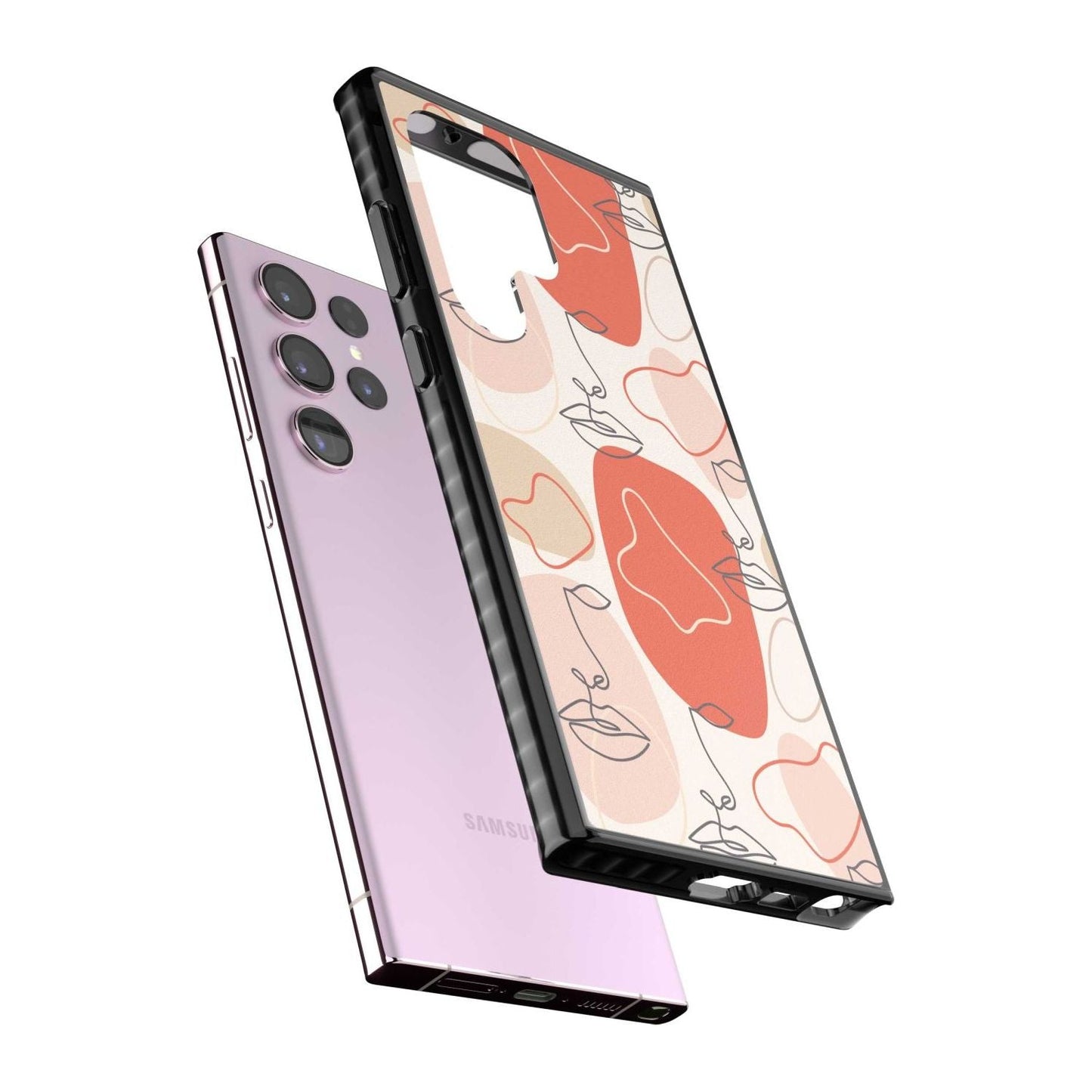 Abstract Face Line Art