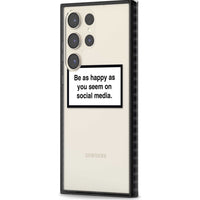 Heureux sur les réseaux sociaux