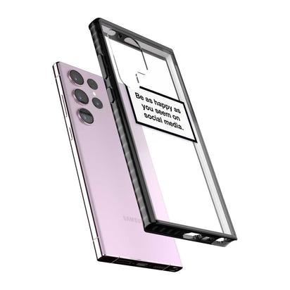 Heureux sur les réseaux sociaux