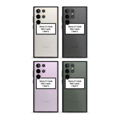 Excusez-moi si j'ai l'air de m'en soucier.