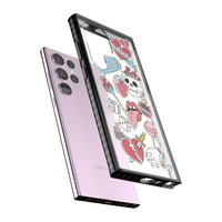 Autocollants Crâne et Fleurs