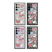 Autocollants Crâne et Fleurs