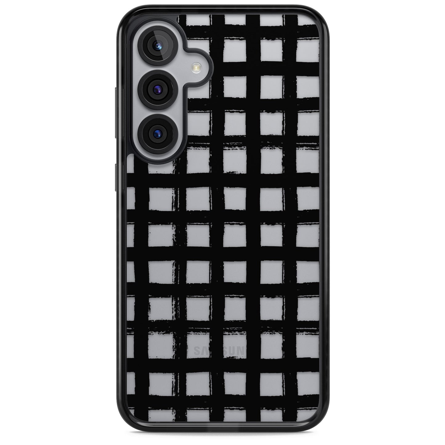 Messy Black Grid Clear