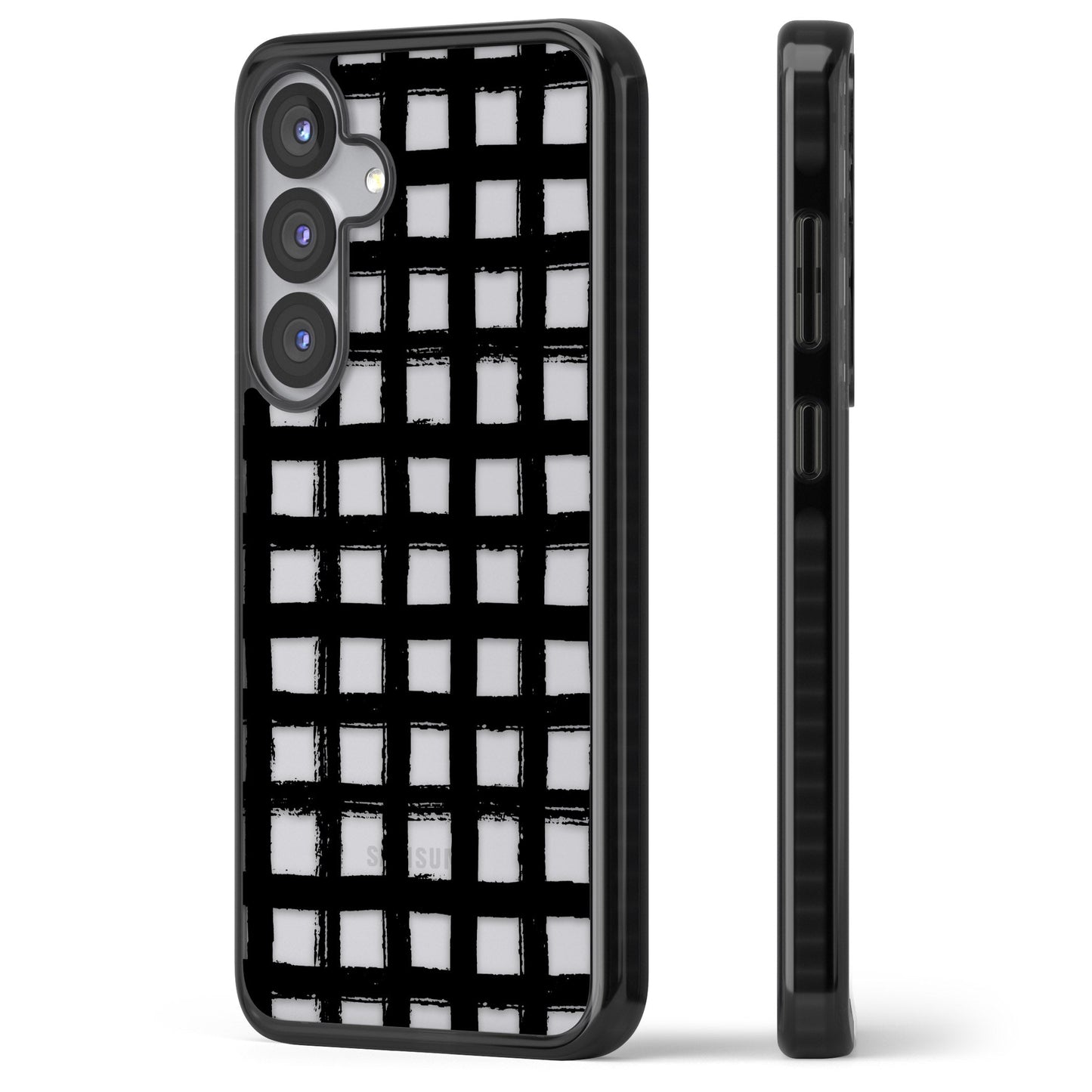 Messy Black Grid Clear