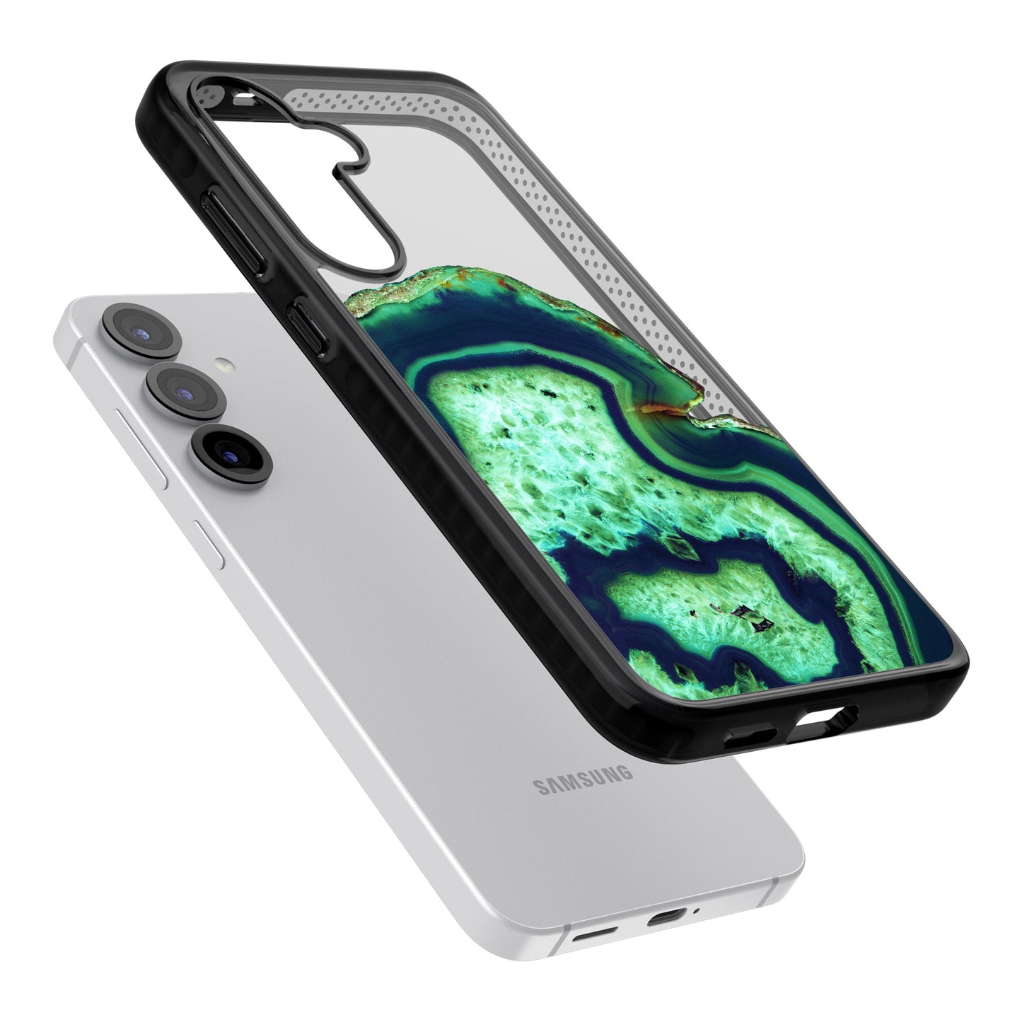 Tranche d'agate émeraude