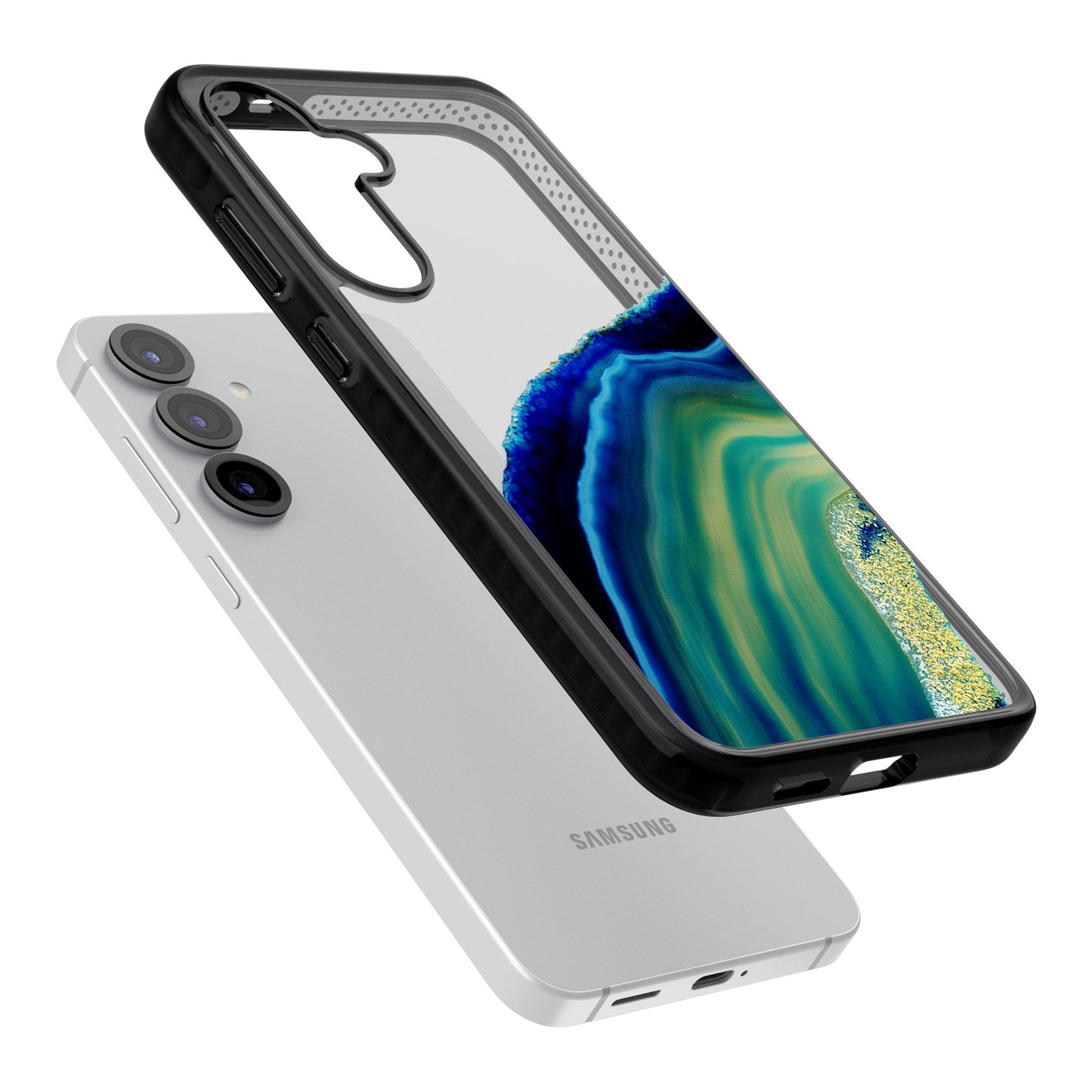 Grüne und blaue Smaragd-Geode