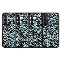 Leopardenmuster in Pastellblau und Rosa