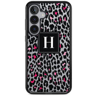 Personalised Clear Pink Leopard Monogram