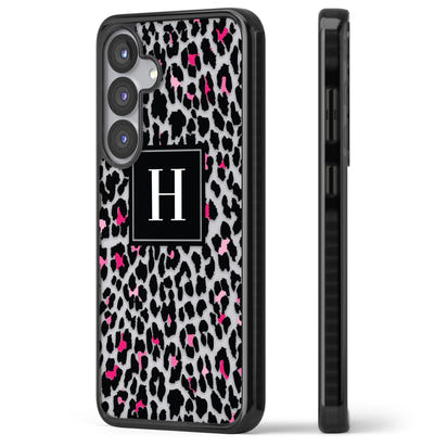 Personalised Clear Pink Leopard Monogram