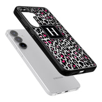 Personalised Clear Pink Leopard Monogram