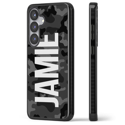 Personalised Black Camo Name Vertical