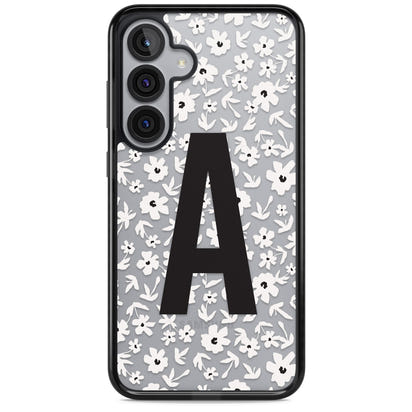 Initiale en gras personnalisée et florale