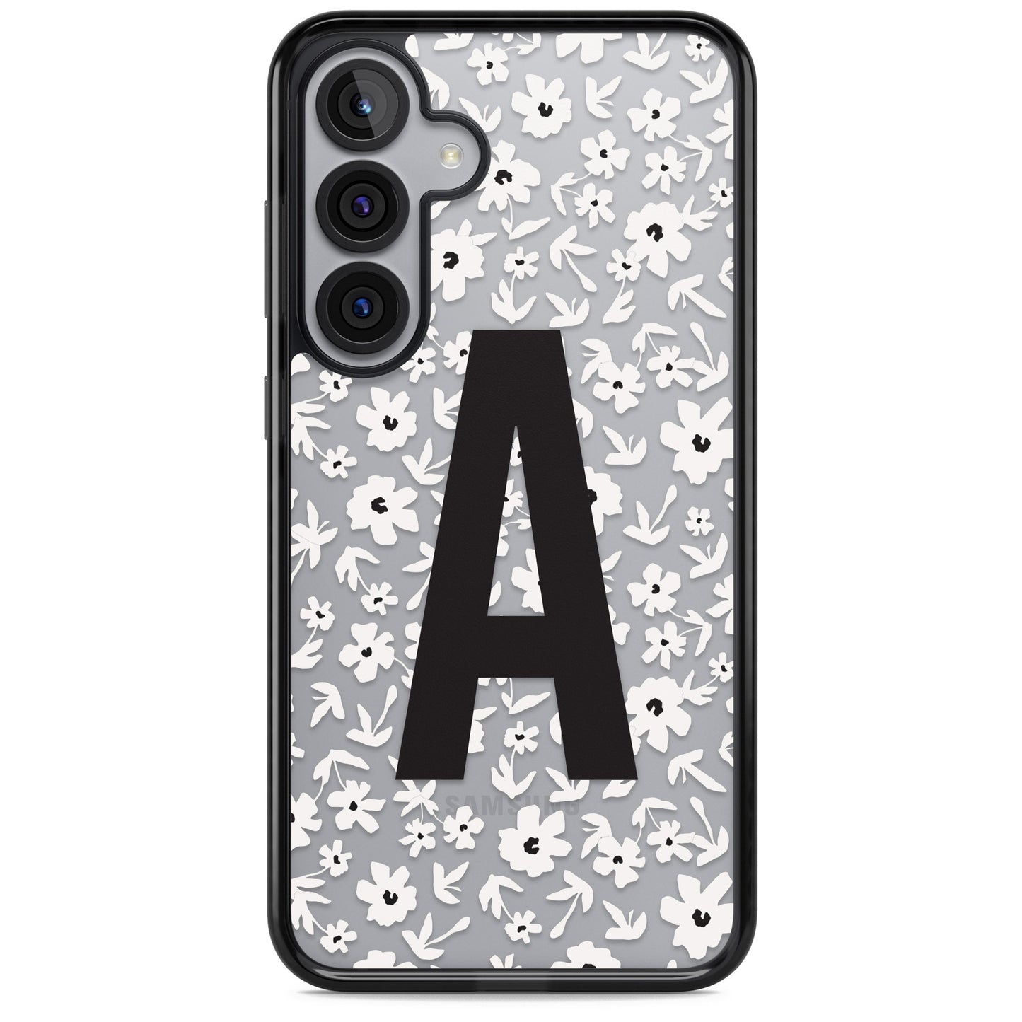 Initiale en gras personnalisée et florale