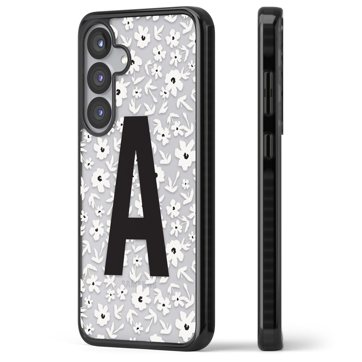 Initiale en gras personnalisée et florale