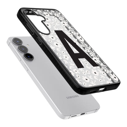 Initiale en gras personnalisée et florale