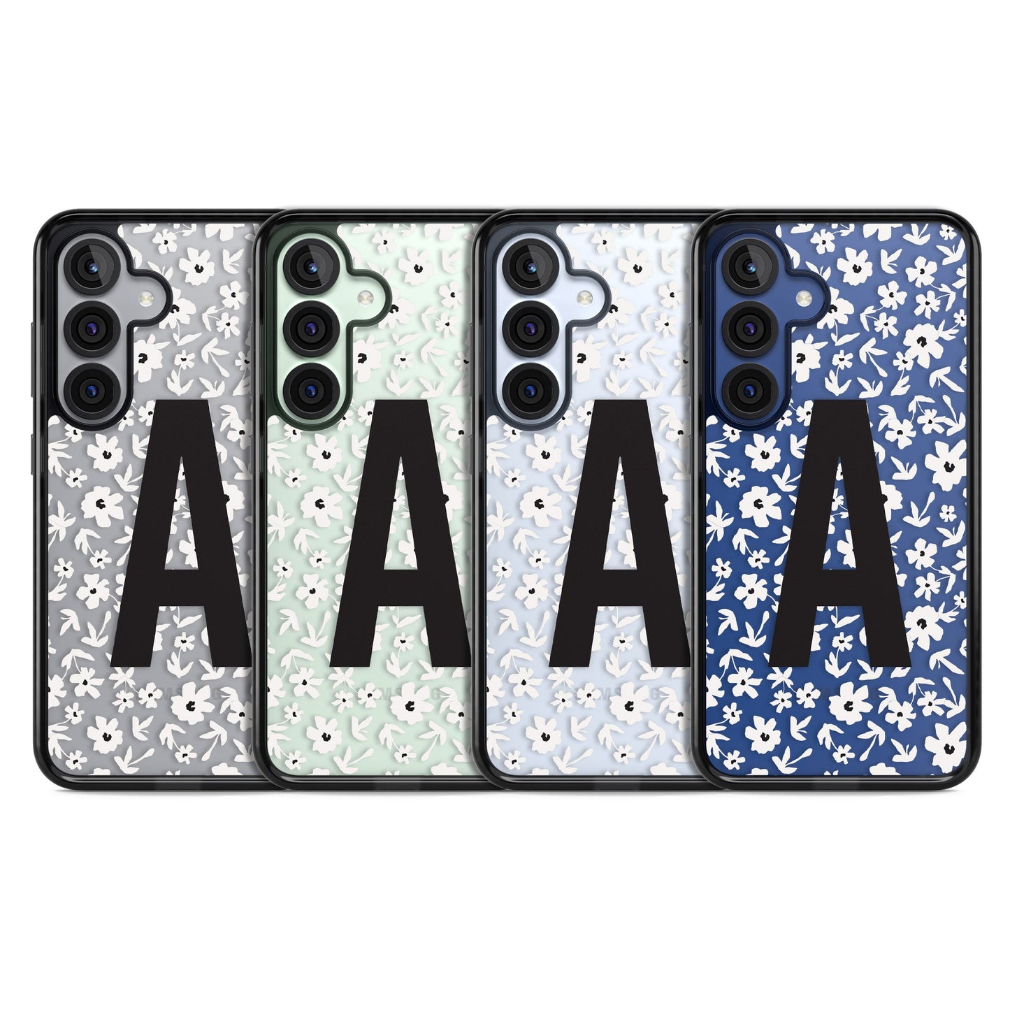 Initiale en gras personnalisée et florale