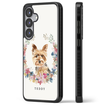 Personalised Yorkshire Terrier Floral Portrait