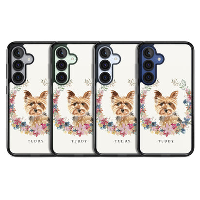 Personalised Yorkshire Terrier Floral Portrait