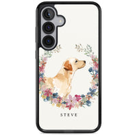 Personalised Yellow Labrador Floral Portrait