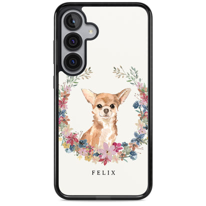 Personalised Chihuahua Floral Portrait