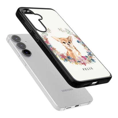 Personalised Chihuahua Floral Portrait