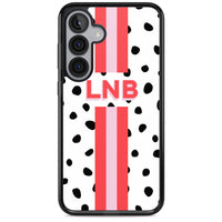 Personalised Polka & Pink Stripe