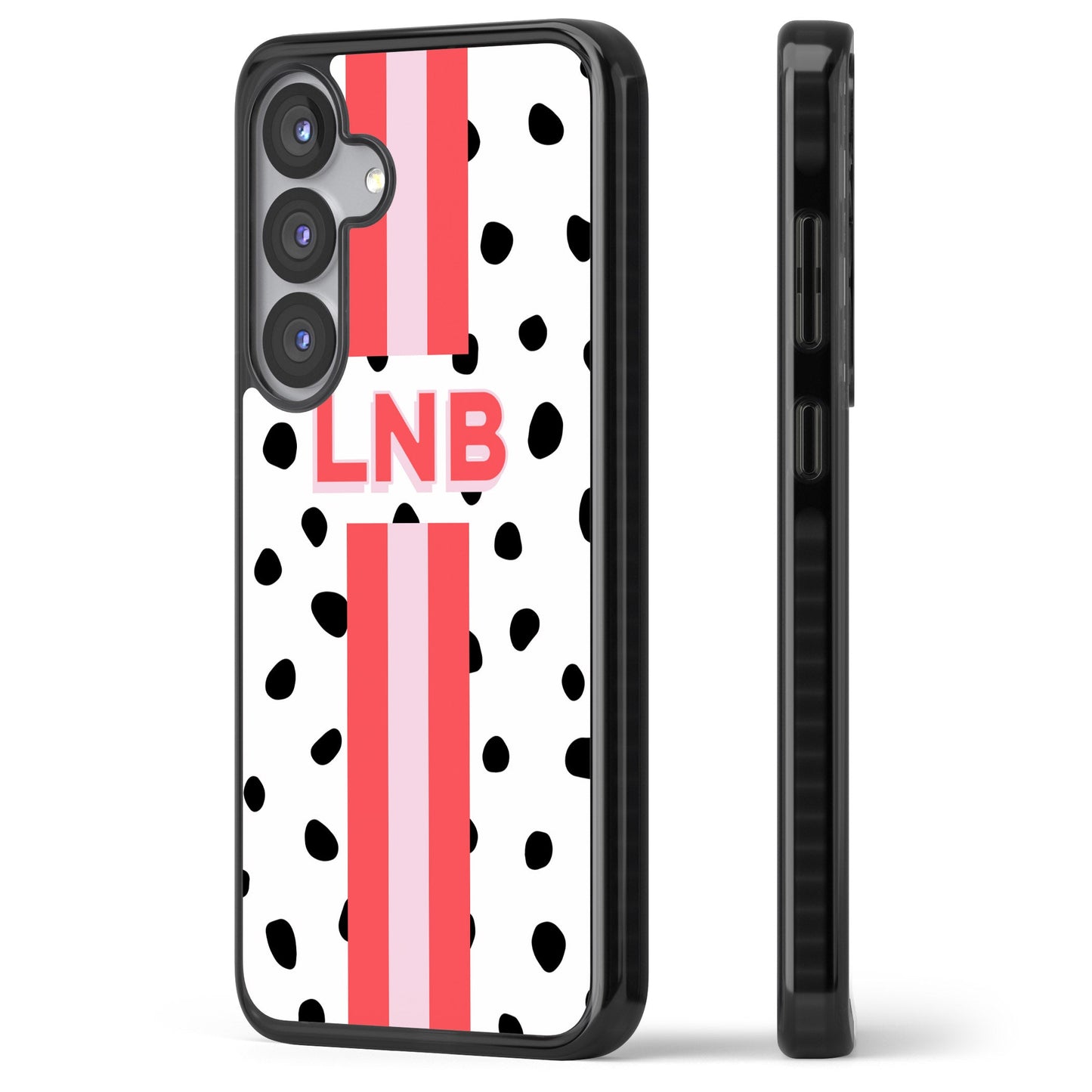 Personalised Polka & Pink Stripe