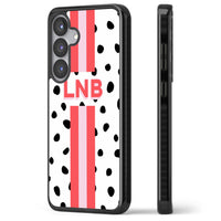 Personalised Polka & Pink Stripe