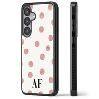 Points et initiales personnalisés en or rose